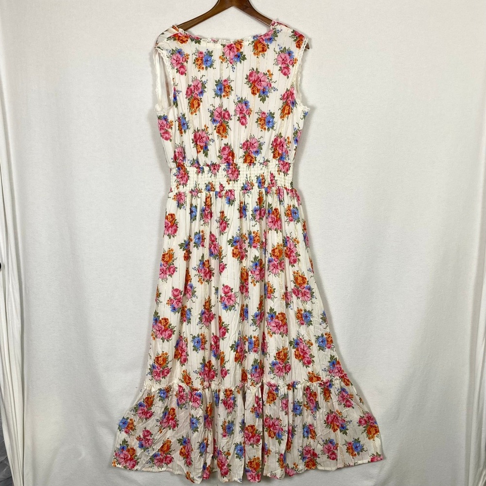 Anthropologie Beyond Words 2X Maxi Dress Cottagecore Romantic Coquette Feminine - Picture 4 of 8